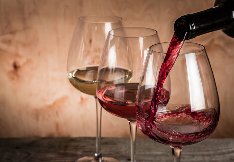 bicchieri di vino rosso